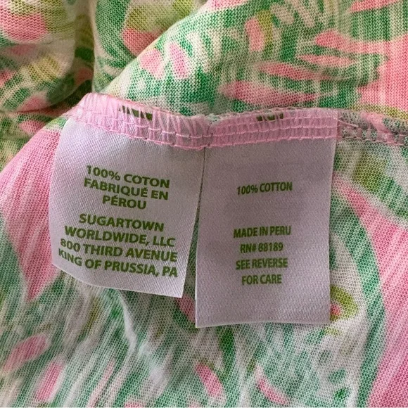 Lilly Pulitzer Etta Scoop Neck Shirt- Mandevilla Baby Fins And Flipper Print - Picture 7 of 10